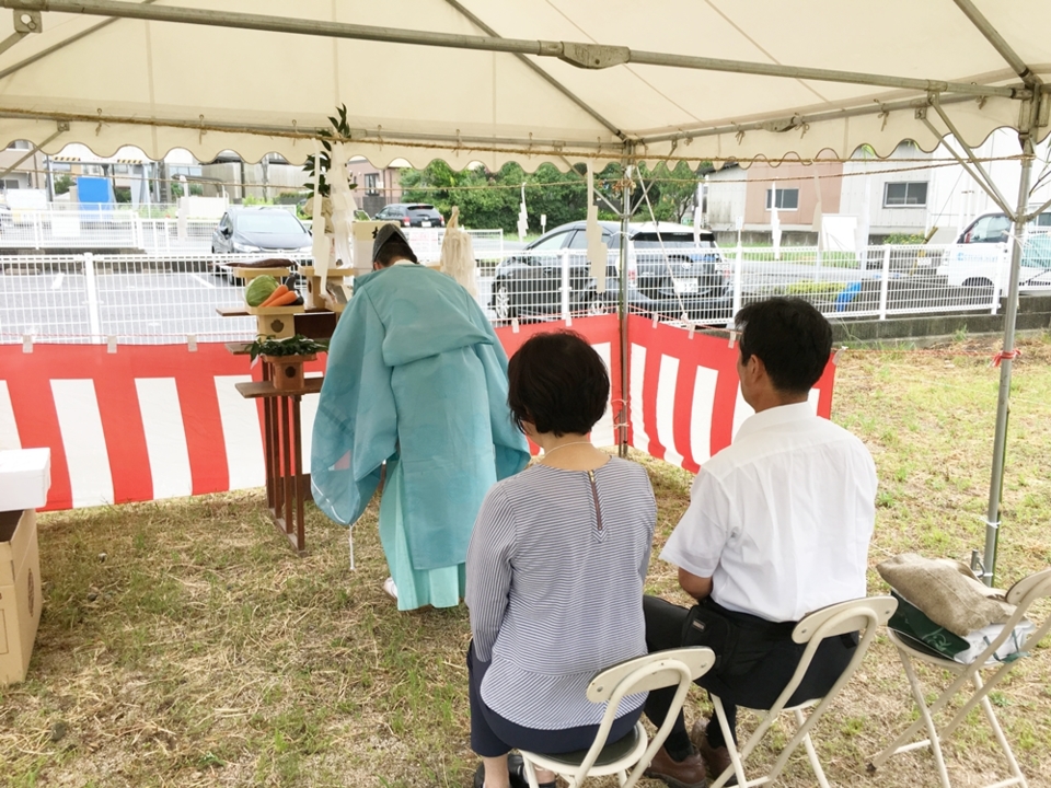 地鎮祭の様子