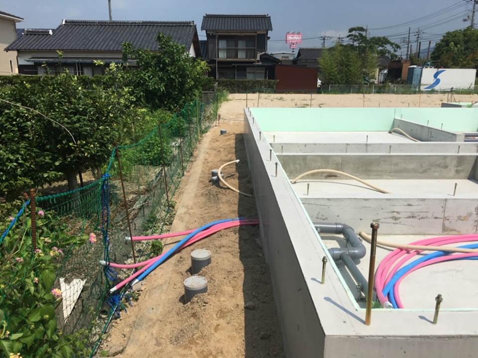 先行配管工事
