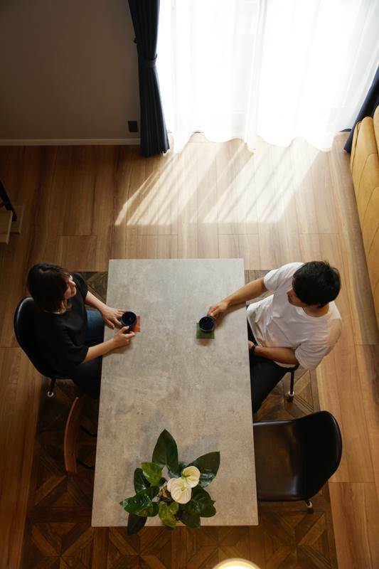 家全体が見渡せる大きな吹き抜けの家（下関市王喜）
